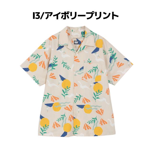 HELLY HANSEN（ヘリーハンセン）の「ヘリーハンセン ユニセックスストレッチアロハシャツ / ショートスリーブマリンアロハシャツ（シャツ/ブラウス）」  - WEAR [ヘリーハンセン] 半袖シャツ ショートスリーブ バスクシャツ 撥水 UV ボタンシャツ ユニセックス HH42541