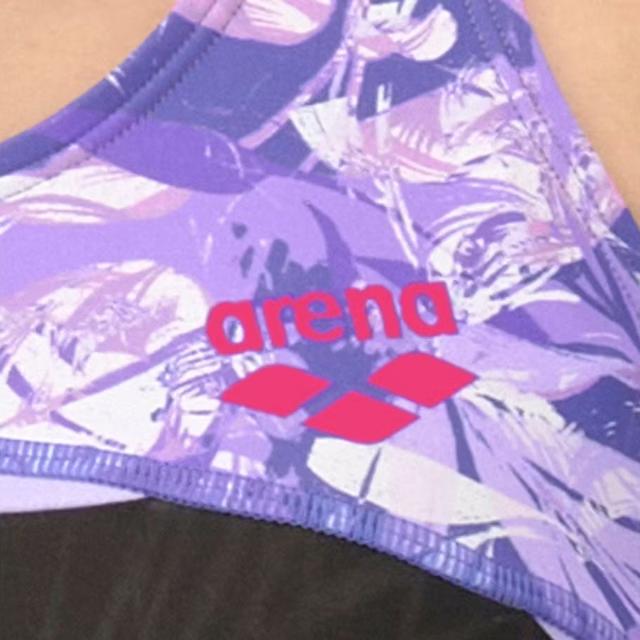 アリーナ arena アクアエクサ フィットネスワンピーススパッツ(オープンバック ハーフレッグ ぴったりパッド) レディース ブラック 黒 水泳 スイム フィットネス 水着 オールインワン AS5FWF09L-BKPP_3