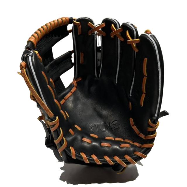 アトムズ ATOMS Global Line 硬式用グラブ 内野手用 一般 29.6cm ブラック グローバルライン 野球 硬式 グローブ 高校野球 大学 社会人 ベースボールマリオ AGL-601