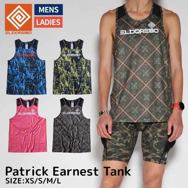 エルドレッソ ELDORESO Patrick Earnest Tank メンズ レディース ユニセックス ブルー ピンク イエロー グリーン スポーツ トレーニング ランニング タンクトップ シャツ E1220215