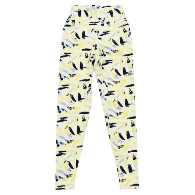 スーパーナチュラル sn super.natural エスエヌ フリーカット プリント レギンス レディース イエロー 黄色 スポーツ フィットネス ロング タイツ SNWJ10215-232
