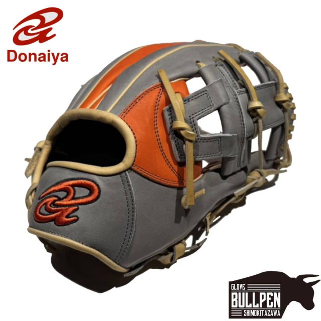 新品！ ドナイヤ 軟式用グローブ 黒/オレンジ ドナイヤ Donaiya