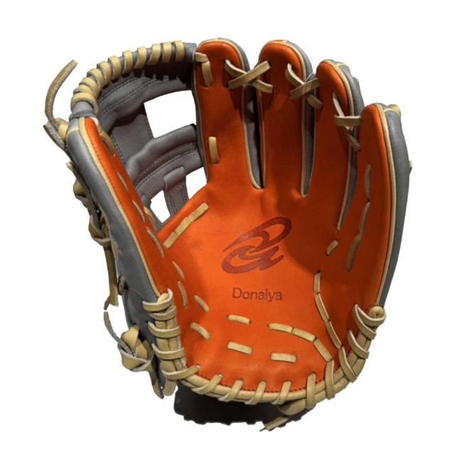 ドナイヤ Donaiya 超限定 軟式用グラブ 内野手用 山田哲人モデル DJNIM型 29.0cm 一般 2025年 グレー×オレンジ 野球 軟式 グローブ 学生 草野球 ベースボールマリオ DA2025