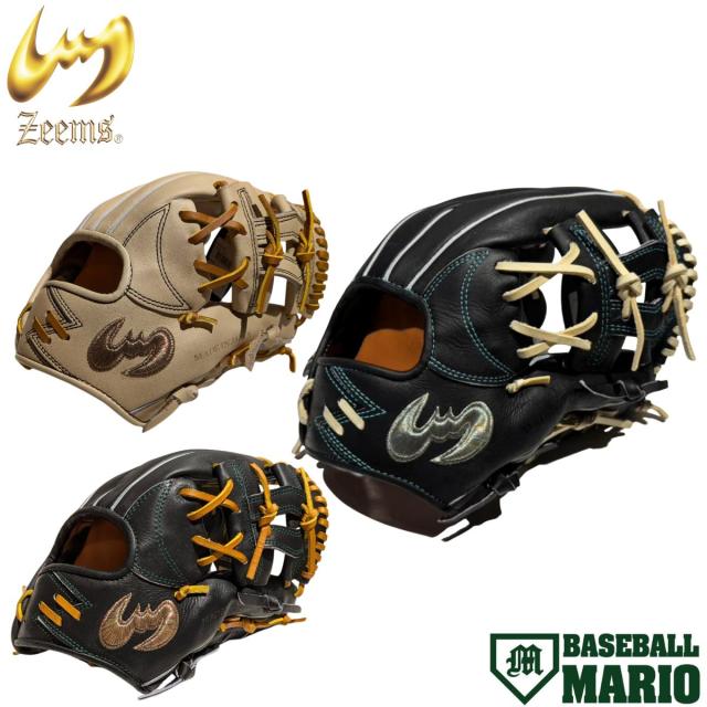 ジームス Zeems 2025年限定 三方親 軟式用グラブ 内野手用 中型 CB型 一般 コウモリマーク 湯揉み加工済み 型付け済み 野球 軟式 グローブ 学生 草野球 ベースボールマリオ SV-531CBN