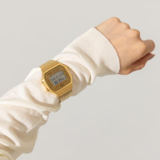 【国内正規取扱い店】カシオ CASIO カシオ スタンダード CASIO STANDARD ユニセックスメンズ レディース 腕時計 ゴールド 時計 チープカシオ チプカシ 通勤 通学 ビジネス フォーマル 防水 歩数計 スマホ連携 海外旅行 トレーニング ウォーキング ABL-100WEG-9AJF_9