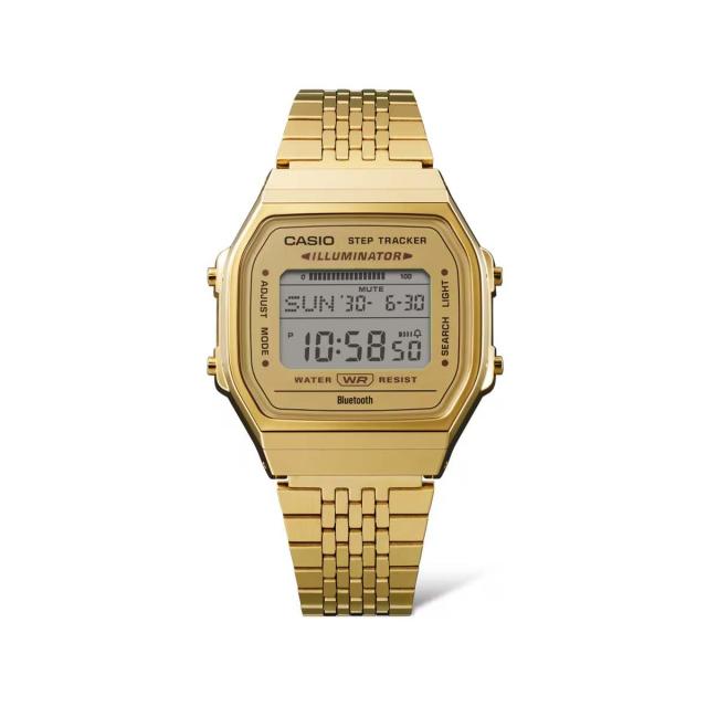 【国内正規取扱い店】カシオ CASIO カシオ スタンダード CASIO STANDARD ユニセックスメンズ レディース 腕時計 ゴールド 時計 チープカシオ チプカシ 通勤 通学 ビジネス フォーマル 防水 歩数計 スマホ連携 海外旅行 トレーニング ウォーキング ABL-100WEG-9AJF_1