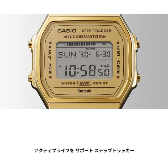【国内正規取扱い店】カシオ CASIO カシオ スタンダード CASIO STANDARD ユニセックスメンズ レディース 腕時計 ゴールド 時計 チープカシオ チプカシ 通勤 通学 ビジネス フォーマル 防水 歩数計 スマホ連携 海外旅行 トレーニング ウォーキング ABL-100WEG-9AJF_2