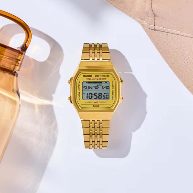 【国内正規取扱い店】カシオ CASIO カシオ スタンダード CASIO STANDARD ユニセックスメンズ レディース 腕時計 ゴールド 時計 チープカシオ チプカシ 通勤 通学 ビジネス フォーマル 防水 歩数計 スマホ連携 海外旅行 トレーニング ウォーキング ABL-100WEG-9AJF_4