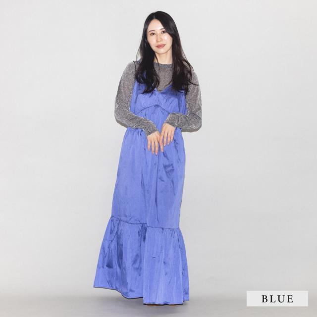 サラマリカ Sara mallika POLY TAFFETA CAMI DRESS ポリタフタキャミ