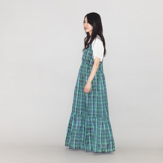 サラマリカ Sara mallika POLY TAFFETA CAMI DRESS ポリタフタキャミドレス レディース ワンピース 光沢 無地 チェック キャミソール ロング丈 リゾート 調節可能ストラップ 020552SM5 サラマリカ Sara mallika POLY TAFFETA CAMI DRESS ポリタフタキャミ