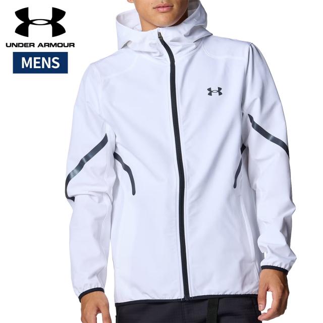 アンダーアーマー UNDER ARMOUR UAブラッシュドウーブン リフレクト ジャケット メンズ 秋 冬 ホワイト 白 スポーツ トレーニング パーカー ジャケット 6007741-100