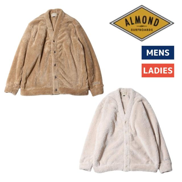 アーモンドサーフボードデザイン Almond Surfboards＆Design MICRO FLEECE CARDIGAN マイクロフリースカーディガン メンズ ウィメンズ ベージュ キャメル カジュアル ウェア アウター GF6007
