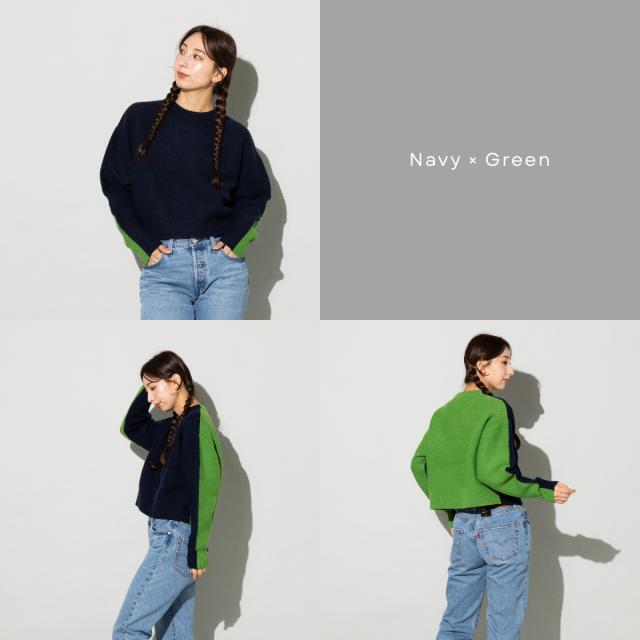 アニュアル ANNUAL Bi-Color Crew PO バイカラークループルオーバー