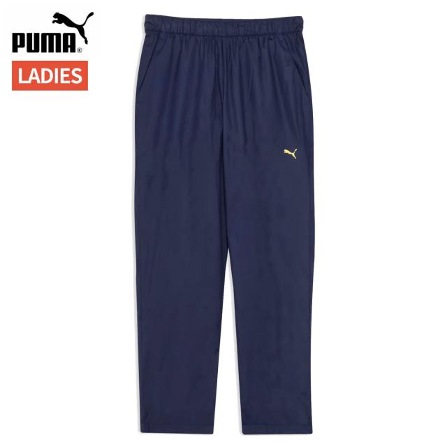 プーマ PUMA TAD 裏起毛 トリコットライナー パンツ レディース ネイビー 紺 スポーツ フィットネス ロング パンツ 528005-06