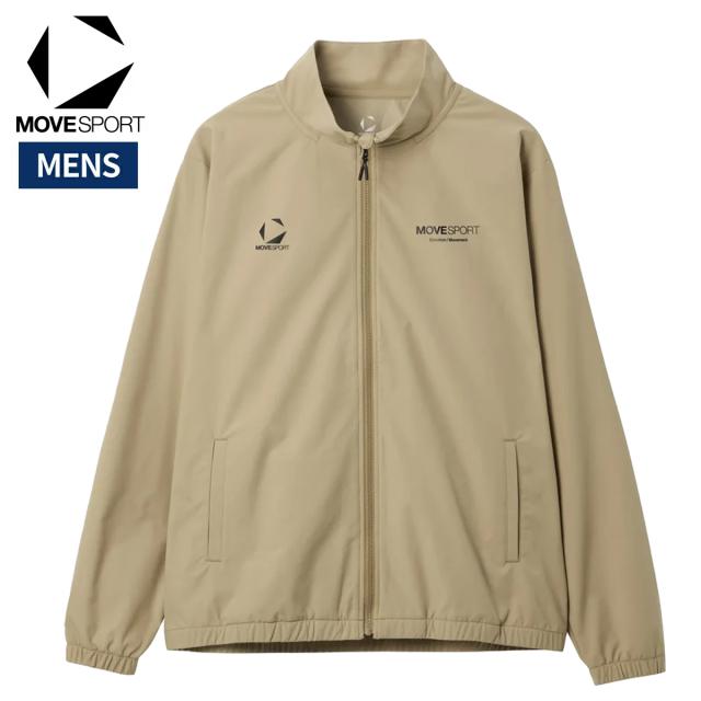 ムーブスポーツ MOVESPORT ストレッチウーブン スタンドジャケット メンズ ベージュ スポーツ トレーニング フルジップ ジャケット ST5FJK21M-BG00