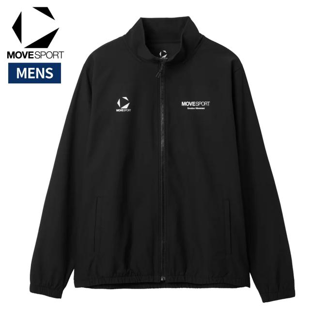 ムーブスポーツ MOVESPORT ストレッチウーブン スタンドジャケット メンズ ブラック 黒 スポーツ トレーニング フルジップ ジャケット ST5FJK21M-BK00