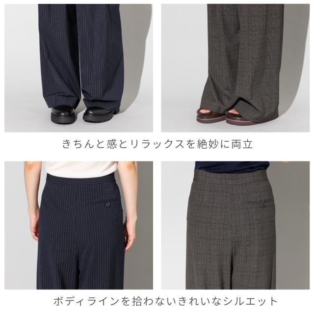 プロヴォーク PROVOKE tuck wide pants タックワイドパンツ レディース