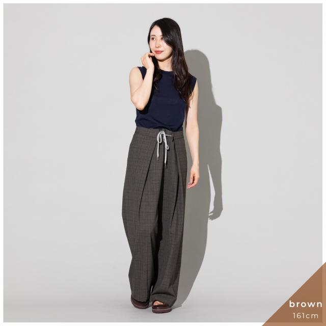 プロヴォーク PROVOKE tuck wide pants タックワイドパンツ レディース