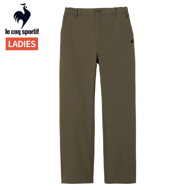 ルコック le coq sportif エアスタイリッシュパンツ ヒートナビ 前開きストレート レディース 秋 冬 カーキ 枯草色 スポーツ フィットネス ロング パンツ LT5FLP41L-KH00