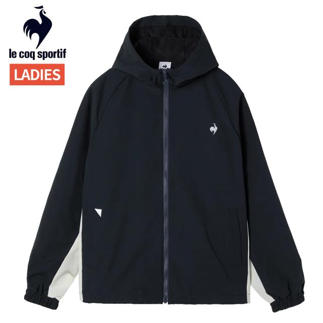 ルコック le coq sportif 裏起毛ウィンドブレーカージャケット レディース 秋 冬 ネイビー 紺 スポーツ フィットネス パーカー ジャケット LT5FWB30L-NV00