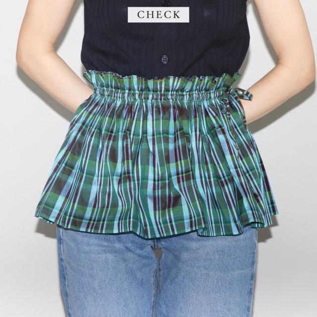 サラマリカ Sara mallika POLY TAFFETA MINI SKIRT ポリタフタミニ