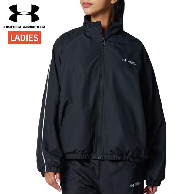 アンダーアーマー UNDER ARMOUR UAトリコット ライナー ウーブン フーディー レディース 秋 冬 ブラック 黒 スポーツ フィットネス パーカー ジャケット 6007721-001