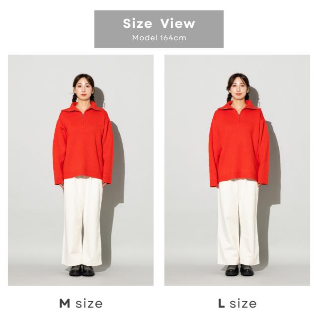 アニュアル ANNUAL Half Zip Pullover ハーフジッププルオーバー メンズ レディース ユニセックス 長袖 メリノウール タートルネック シンプル おしゃれ ゆったり A1305-317PO02 アニュアル ANNUAL Half Zip Pullover ハーフジッププルオーバー