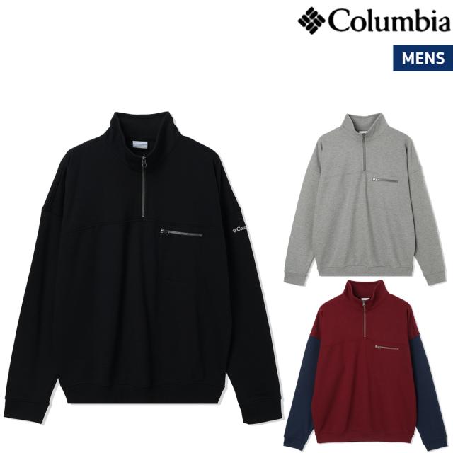 コロンビア Columbia Bugasweat Half Zip バガスウェット ハーフ ジップ メンズ カジュアル アウトドア スウェット 長袖 トレーナー クルーネック プルオーバー AM5813
