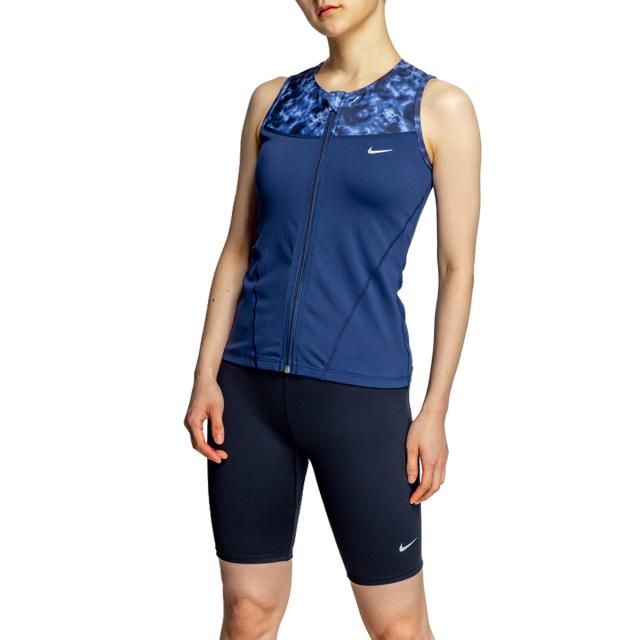 ナイキ NIKE ジップ付き袖なしセパレーツ レディース ネイビー 紺 水泳 スイム フィットネス 水着 2993144-008