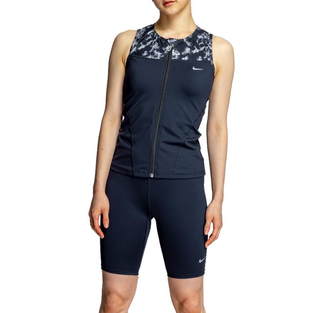 ナイキ NIKE ジップ付き袖なしセパレーツ レディース ブラック 黒 水泳 スイム フィットネス 水着 2993144-009