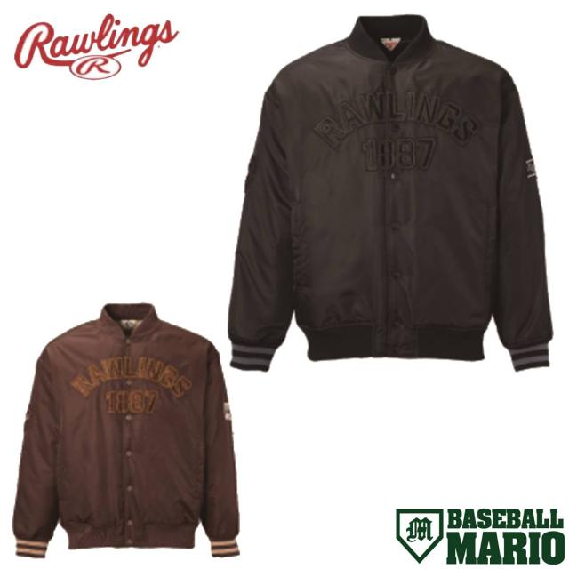 ローリングス Rawlings GROUND RED ツイルパデッド バーシティージャケット 一般 グラウンドレッド 2025年秋冬 2025FW 野球 秋冬物 防寒 グラコン スポーツ カジュアル グラコン 中綿 スタジャン スタジアムジャンパー ベースボールマリオ AOS15F11