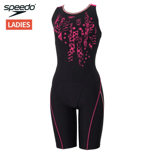 スピード speedo クラッシュドットルースンニースキン レディース ブラック 黒 水泳 スイム フィットネス 水着 オールインワン SFW12563-KP
