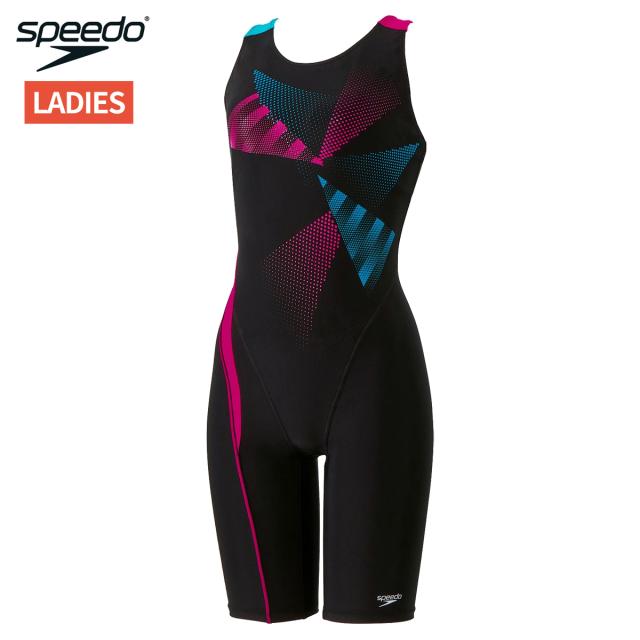 スピード speedo トライアングルルースンニースキン レディース ブラック 黒 水泳 スイム フィットネス 水着 オールインワン SFW12569-PN