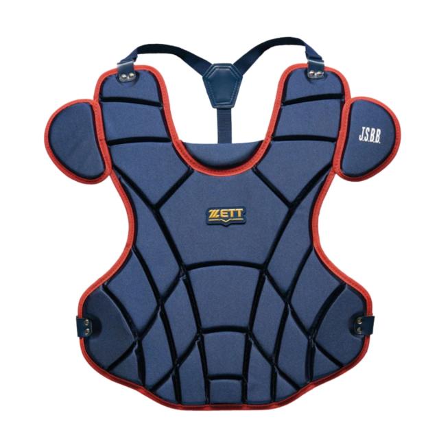 ゼット ZETT 軟式用防具4点セット ブラック ネイビー レッド 【ベースボールマリオ】 野球 捕手 キャッチャー 防具 BL303SET_14