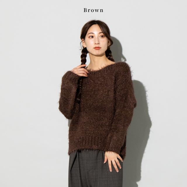 トリコットジーンマルク TRICOTS JEAN MARC LERIDA ボートネックニットプルオーバー レディース セーター モヘア混 モヘヤ ふわふわ ショート丈 ローゲージニット ローゲージ編み 軽やか 暖か フランス LERIDA トリコットジーンマルク TRICOTS JEAN MARC LERIDA ボートネックニット