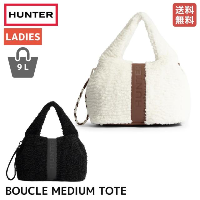 ハンター HUNTER 【正規取扱販売店】BOUCLE MEDIUM TOTE ブークレ ミディアム トート 9L レディース ユニセックス 秋 冬 ブラック ホワイト カジュアル バッグ ショルダーバッグ UBX5522PRC BLK NTR