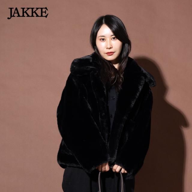 ジャッキー JAKKE TRACI COAT トレーシーコート レディース ファージャケット フェイクファー 秋 冬 ブラック 裏地あり 厚手 アウター もふもふ かわいい おしゃれ 1262531-TRACI