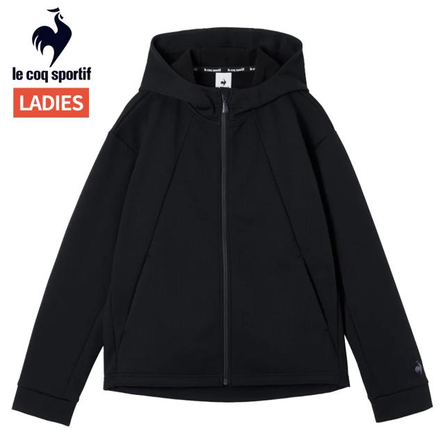 ルコック le coq sportif 防風ストレッチワッフルボンディングアウター レディース 秋 冬 ネイビー 紺 スポーツ フィットネス パーカー ジャケット LT5FWB60L-NV00