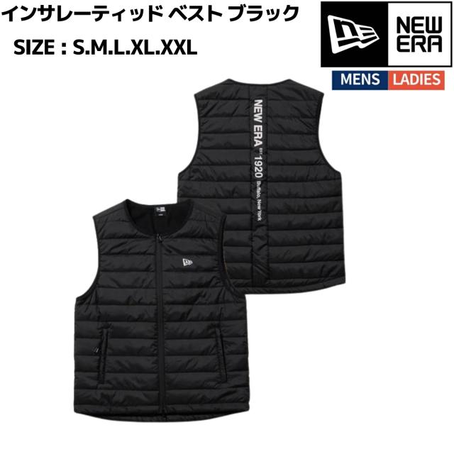 ニューエラ NEW ERA インサレーティッド ベスト ブラック カジュアル ウェア アウター ベスト 14669880