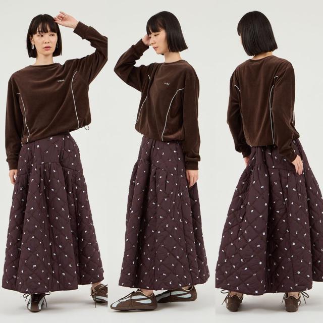 エミ emmi パイピングデザインベロアトップス レディース アイボリー 
