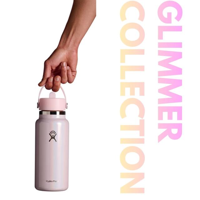 ハイドロフラスク Hydro Flask 32 oz Wide Mouth Flex Straw GLIMMER COLLECTION グリマーコレクション ボトル 保冷 保温 限定カラー 登山 アウトドア トレイル 小物 890232_1