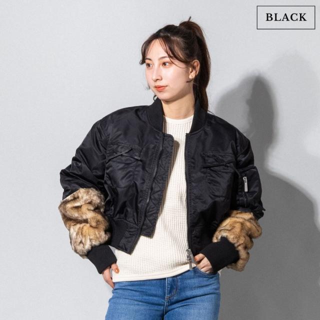 ジャッキー JAKKE JENKI BOMBER JACKET ジャッキーボンバージャケット レディース 秋 冬 クロップド丈 裏地あり ポケット ギャザースリーブ 1262531-JENKI_1