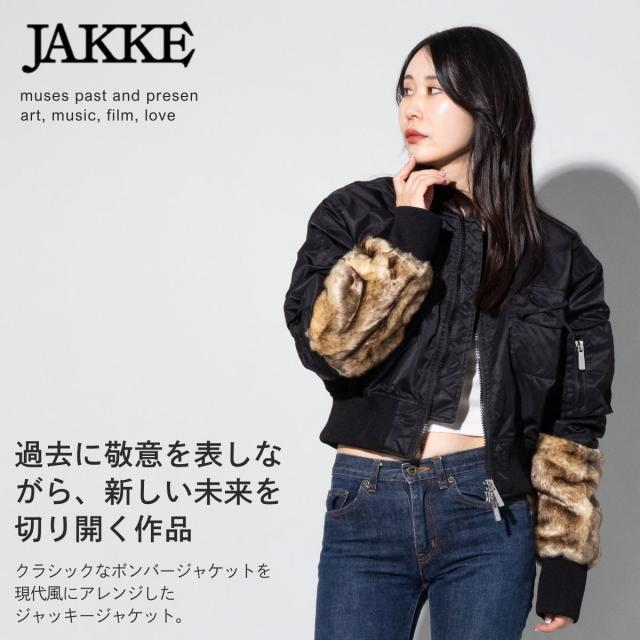 ジャッキー JAKKE JENKI BOMBER JACKET ジャッキーボンバージャケット レディース 秋 冬 クロップド丈 裏地あり ポケット ギャザースリーブ 1262531-JENKI_2