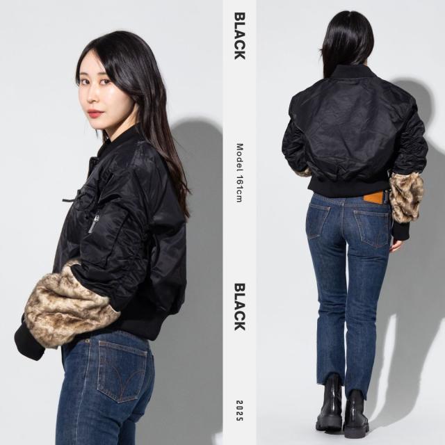 ジャッキー JAKKE JENKI BOMBER JACKET ジャッキーボンバージャケット レディース 秋 冬 クロップド丈 裏地あり ポケット ギャザースリーブ 1262531-JENKI_3