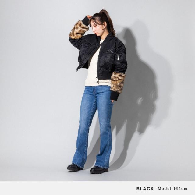 ジャッキー JAKKE JENKI BOMBER JACKET ジャッキーボンバージャケット レディース 秋 冬 クロップド丈 裏地あり ポケット ギャザースリーブ 1262531-JENKI_6
