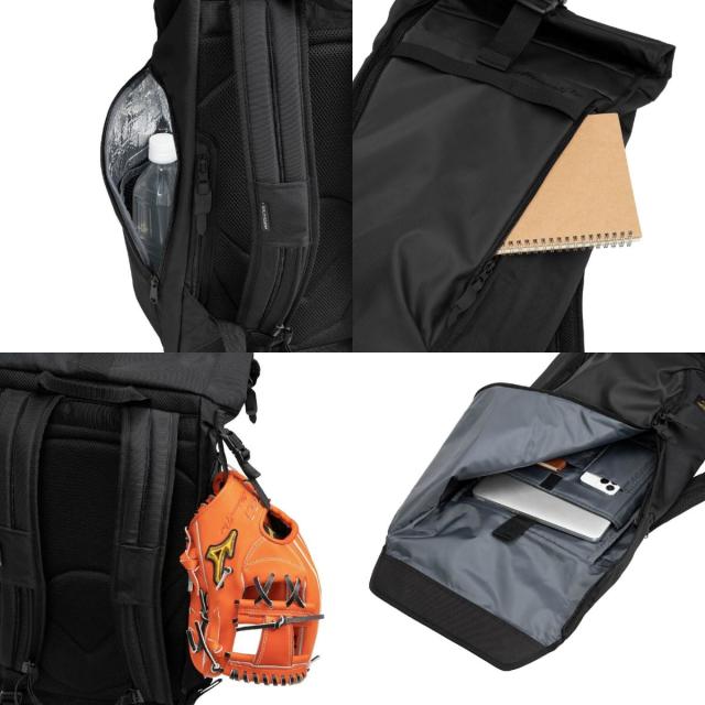 ミズノ MIZUNO ミズノプロ MizunoPro バックパックロールトップ(25L) 2026年春夏 【ベースボールマリオ】 野球 バッグ バックパック 収納 1FJDD40009