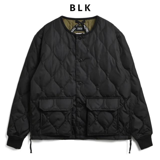 タイオン TAION MILITARY CREW NECK DOWN CARDIGAN ミリタリー オーバーカーディガン メンズ レディース ユニセックス 秋 冬 カジュアル ウェア アウター 防寒 保温 TAION-104PML-1_1