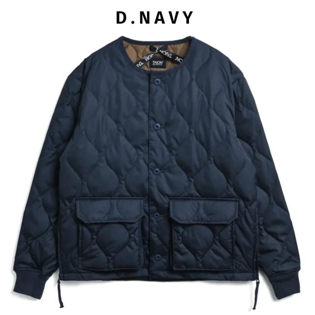 タイオン TAION MILITARY CREW NECK DOWN CARDIGAN ミリタリー オーバーカーディガン メンズ レディース ユニセックス 秋 冬 カジュアル ウェア アウター 防寒 保温 TAION-104PML-1_3