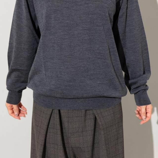 【正規取扱い販売店】ジョンスメドレー JOHN SMEDLEY シングルモックネック長袖ニットプルオーバー 30G メンズ レディース メリノウール ハイゲージ 30ゲージ モダンフィット 無地 上品 シンプル A4802