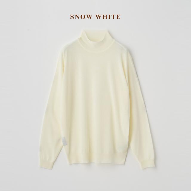 【正規取扱い販売店】ジョンスメドレー JOHN SMEDLEY シングルモックネック長袖ニットプルオーバー 30G メンズ レディース メリノウール ハイゲージ 30ゲージ モダンフィット 無地 上品 シンプル A4802